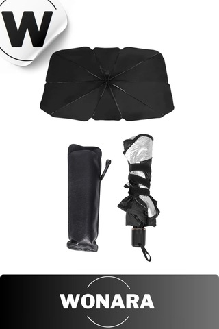 Deluxe Uv Koruyucu Titanyum Gümüş Kaplama Dayanıklı Isı Engelleyici Araç İçi Ön Cam Şemsiye Güneşlik