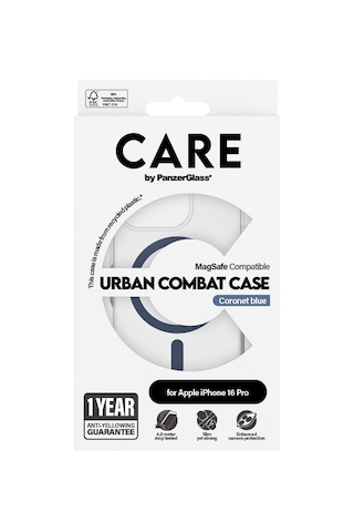 Care By Panzerglass Apple iPhone Uyumlu 16 Pro Flagship Urban Combat Magsafe - Kılıf Mavi