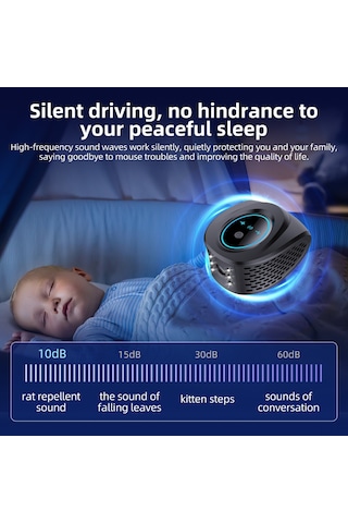 Youtek Evden Haşereleri Uzaklaştıran Ultrasonik 4'lü Etkili Elektrikli Kovucu - Sinek, Hamamböceği, Fare Ve Sivrisinekler İçin