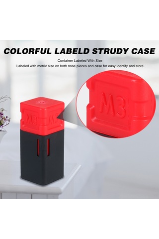 Shineyee M3 Çelik Alaşımlı Cıvata Burgu Ucu - Renkli Etiketli Plastik Kutulu Tekli Paket