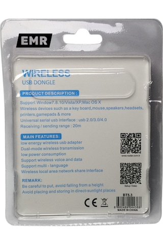 Dongle Bluetooth Pc Dongle 5.3 Bluetooth Aparatı Yeni Nesil 5.3 1 Adet