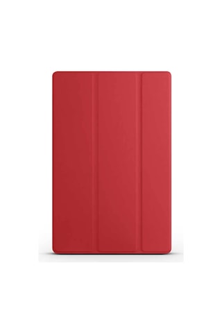 Galaxy Tab S9 Fe Plus Uyumlu Zore Smart Cover Standlı 1-1 Kılıf-kırmızı Tablet Kılıfı