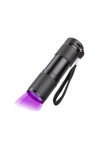 Uv Işık El Feneri 9 Led Ultraviyole Mor Işık Para Banknot Kontrol