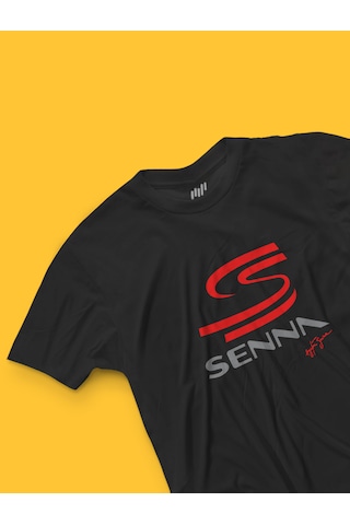 Fnbx Ayrton Senna İmzalı Senna Logolu T-shirt SIYAH