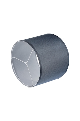 Orta Davul Lambası Gölgesi Doğal Keten El Yapımı Işık Kapak Lambası Gölgesinde Masa Lambası Ve Zemin Açık Mavi Altın - Mavi