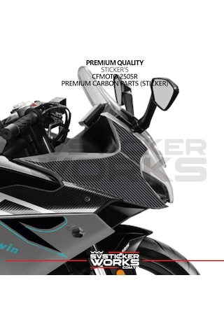 Cfmoto 250sr Sticker Karbon Folyo Kaplama Ön Kafa Yanı