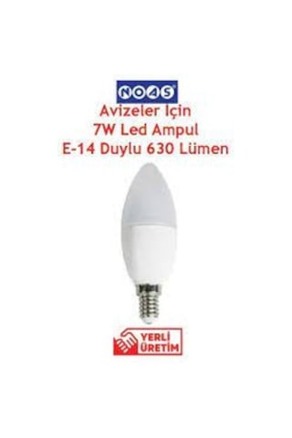 Noas 7 Watt E14 Duy Günışığı Led Ampul Avize Ledi 5 Adet