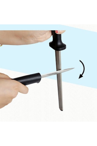 Homyl Profesyonel Elmas Mutfak Kalemtıraş Çubuk Bileme Aracı 30cm