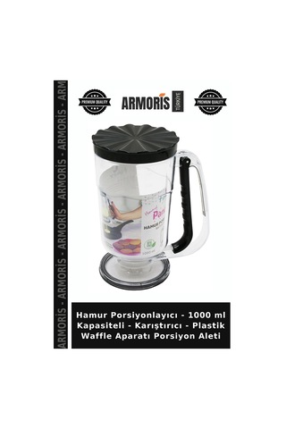 Hamur Porsiyonlayıcı - 1000 Ml Kapasiteli - Karıştırıcı - Plastik Waffle Aparatı Porsiyon Aleti Çok Renkli