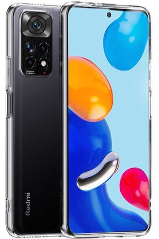 Xiaomi Redmi Note 11s Global Kılıf Zore Kamera Korumalı Süper Silikon Kapak Renksiz