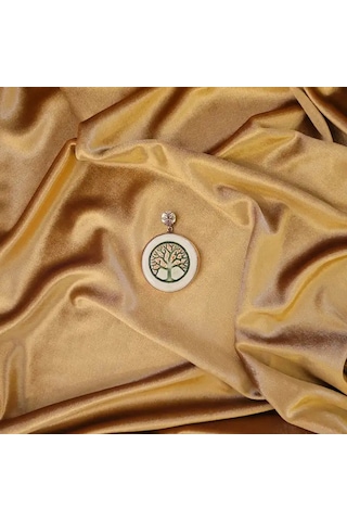 Bronz Harmonyası Bronz Çini Taşlı Çelik Zincir Kolye