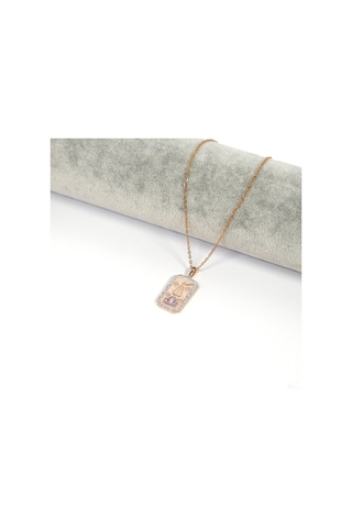 Çelik Kolye, Altın Kaplama Terazi Burcu Kadın Kolye K-112 Altın