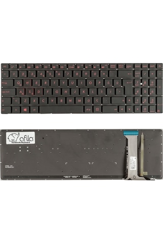 Asus G58, N551j, R555, R561, Zx50, Gl771 Notebook Klavyesi Siyah Tr, Işıklı / Kl0940bld 26932946
