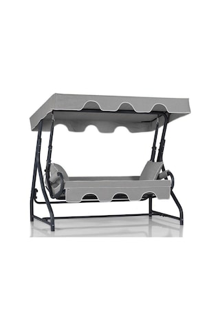 Olea 3 Kişilik Bahçe Balkon Teras Salıncağı Açık Gri