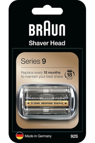 Braun 9 Serisi Tıraş Makinesi Yedek Başlığı 92S Gümüş