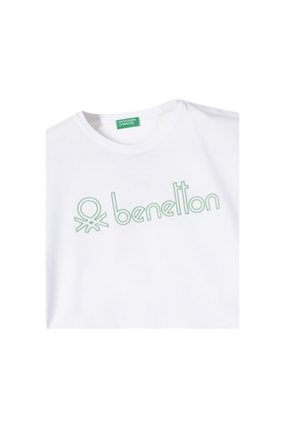 United Colors Of Benetton Kız Çocuk Tshirt Bnt-g21225 Beyaz