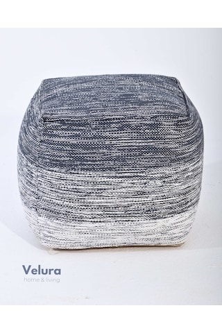 Delight Navy - White - Puf Mavi