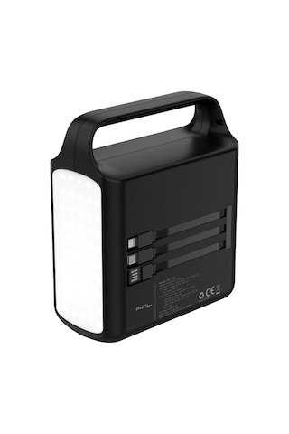 Pw-155 100.000mah Taşınabilir Enerji İstasyonu Powerbank 22.5w Hızlı Şarj Dahili Lightning Type-c Kablolu 4 Usb Dijital Ekranlı Led Kamp Feneri Çok Renkli