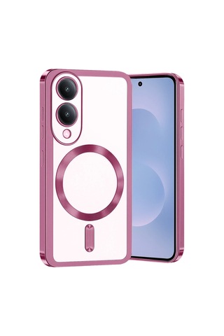Samsung Galaxy Uyumlu S25 Edge Kross Magneticsafe Kapak - Rose Pembe
