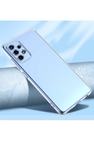Galaxy Uyumlu A53 5g Kılıf Zore Kamera Korumalı Süper Silikon Kapak Renksiz