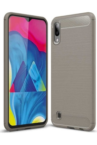Galaxy M10 Kılıf Zore Room Silikon Kapak Gri
