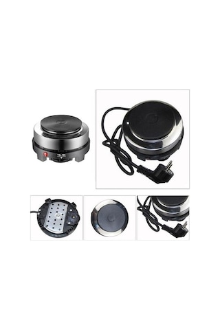 Prestigegoods 500w Mini Kahve Isıtma Fırını, Süt Ve Su İçin, Siyah, Kısa Ve Pratik Siyah