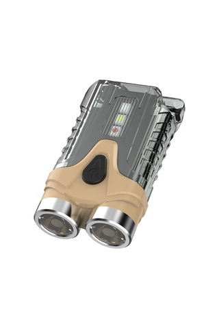 Ccgloball Kompakt Çift Işık Usb Şarj Edilebilir Anahtar Zinciri Feneri Asker Yeşili Yeşil