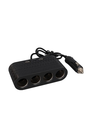 Olesson 1654 12-24v Çift Usb - Type-c 120w 80cm Kablolu 4 Lü Araç Çakmak Çoklayıcı