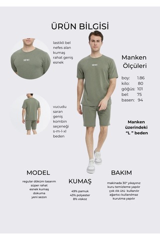 Bella Dossi Erkek Şortlu Takim Sleep Haki