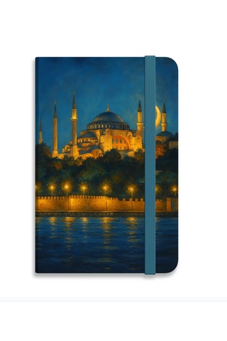 Ayasofya Ciltli Defter Siyah - Lacivert