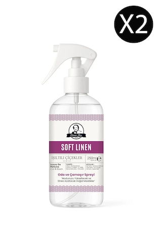 Soft Linen Parfümlü Oda Ve Çamaşır Spreyi Ortam Ve Araba Kokusu Müge Çiçeği Spray 250ml X 2