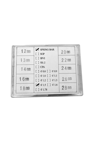 Paslanmaz Çelik Saat Pimi Yaylı Susta 100 Adet Karışık Kutulu