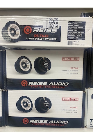 Reıss Audıo Rs-Ta42 Tweeter 8 Cm Capı 200Wat 100Rms İki Adet