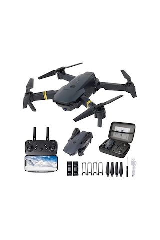 Çift Bataryalı Çift Kameralı Drone Uzaktan Kumandalı App Destekli Pervane Korumalıklı Quadcopter