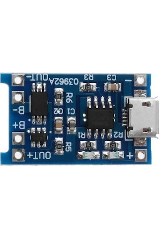 TP4056 Micro USB Korumalı Lipo 18650 Pil Şarj Devresi (10 Adet)