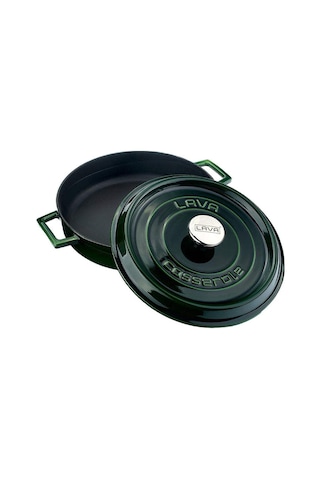 Lava Metal Dökme Demir Tencere, Yeşil, 28 Cm Sku: Smg8690010530424 Açık