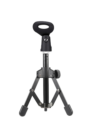 Jeemson Mikrofon Tripodu Çevirilebilir Mini Ayaklı + Mc4 Sabitleme Klipsi - Toplantılar, Konferanslar İçin Demir-pvc Malzeme