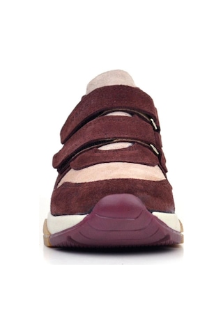 Ortopedikal 3880 Rakerplus Hakiki Deri Bordo Pudra Çocuk Sneakers Spor Ayakkabı Cırtlı Bordo Pudra