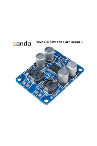 Tpa3118 Ses Amfi Modülü 60W Dc 8-24V Mono Devre