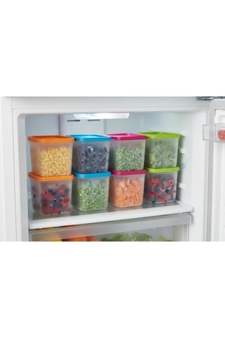 Alaska 8&apos Li Derin Dondurucu Saklama Kabı Seti - 380 Ml Kar Tanesi Desenli Erzak Kabı - Kırılmaz Esnek Yapı, Bpa Free 4 Renk X 2 Adet