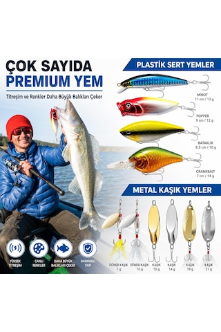 Valkyrie Profesyonel Balık Avı Seti 354 Parça Yem, Kanca, Kurşun, Sahte Yem Kutulu Full Set