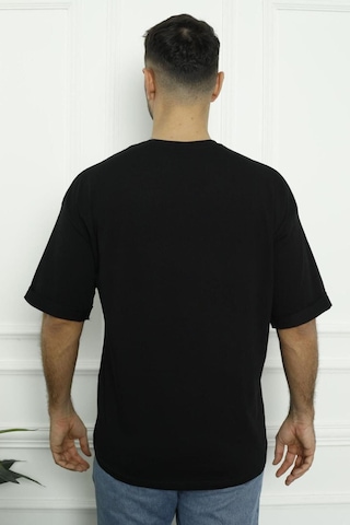 Tom John Erkek T-shirt Siyah Beyaz Oval Kesim 2 Li Set Mıxcolor Mıxcolor