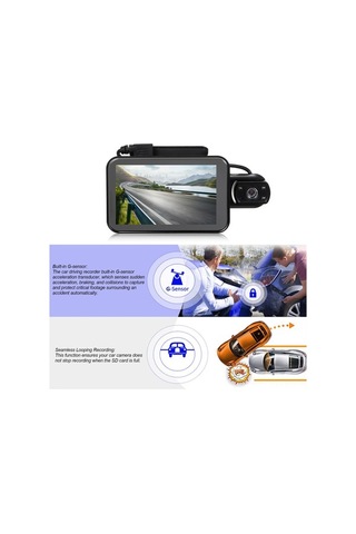 Supermarket1 Arac Sürücü Kaydedici 1080p Hd - 3.5 Ips Ekran, 140 Geniş Açı Lens, G-sensor, Sürekli Kayıt 8-32gb Destek