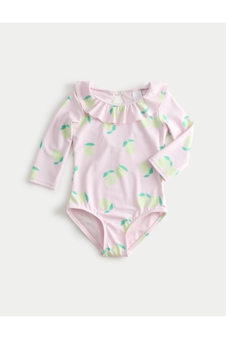 Marks & Spencer Limon Desenli Çocuk Mayo T77006042U Pembe