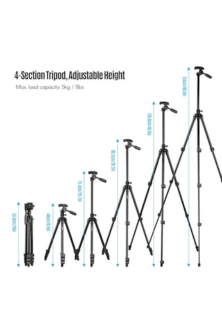 Ht-t02 Profesyonel Tripod 154 Cm Yatay Kullanım Çok Fonksiyonlu