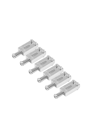 Hfambition Elektro Gitar Tuzak Demiri Aksesuarı - 6 Adet Metal Uyumlu, Yükseklik Ayarlı + Sekizgen Anahtar Gümüş