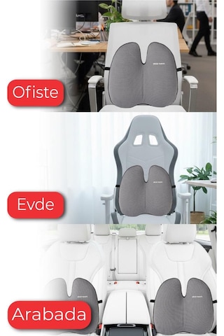 Ultralüks Kelebek Visco Ortopedik Ofis Bel Destek Yastığı - Gri - Ergo Travel