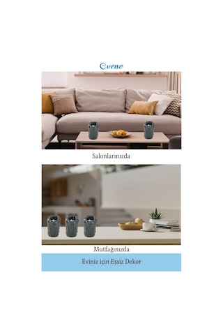 Mumluk Şamdan Tealight Mum Uyumlu Büyük Erimiş Mum Model - Siyah
