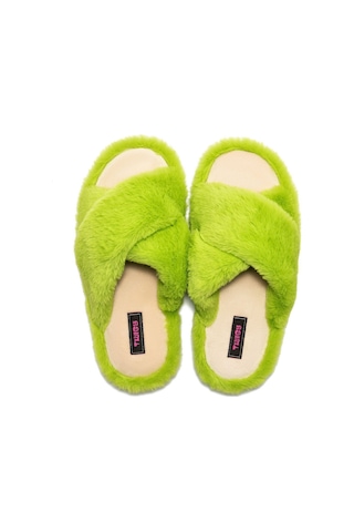 Twigy Çapraz Peluş Kadın Ev Terliği Yeşil 36/41 CC0186 Yeşil