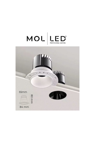 Molled Modüler Serisi 5w Trimless Sıva Altı Led Spot Beyaz 2700k - Mol4078-1